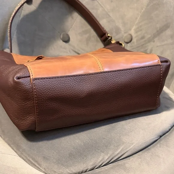 The Sak Almeda Two-Tone Brown & Tan Leather Shoulder Bag - Picture 13 of 13